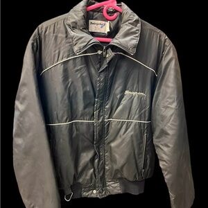 Vintage Snap On Jacket Men's Medium Black Swingster Nylon Full Zip Puffer
